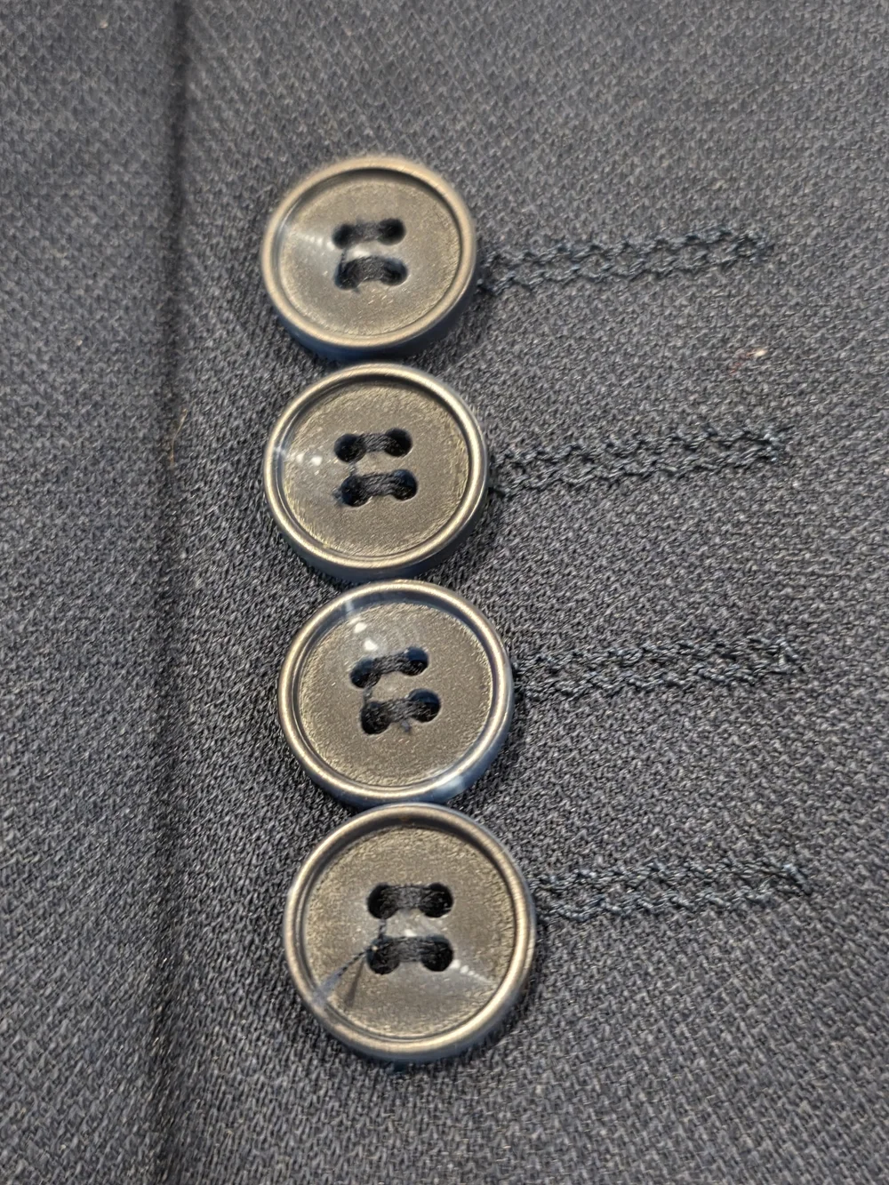 42L Men's Tom Baine Unconstructed Casual Blazer Blue Cotton Flex Sport Coat
